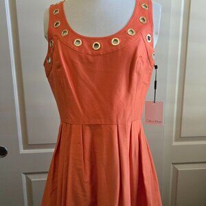 CALVIN KLEIN GROMMET DRESS NWT Sz 10p NWOT